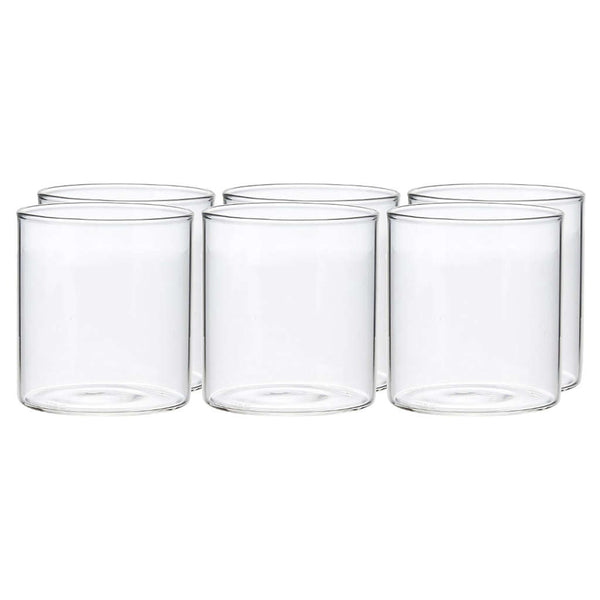 Buy Borosil Vision Squat Glass Tumbler Small Set Of 6 Pcs 205 ml