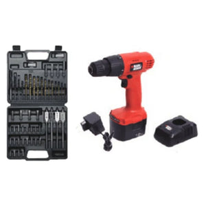 Black & Decker 10mm Cordless Drill / Driver Kit CD121K50 (12 V, 0 – 1200 rpm)