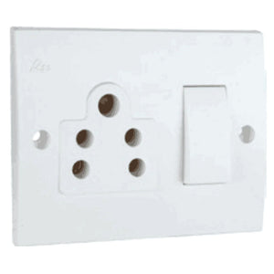 Havells Reo 6 Amp Switch Socket Combined without Box - AHETOXW062