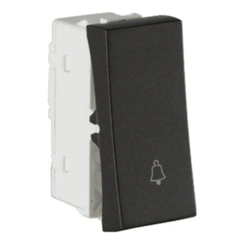 Havells Modular Coral Ebony 10 A Bell Push switch AHCSBIG100