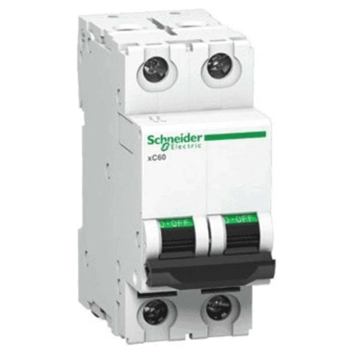 Schneider 50 A Two Pole C-Curve MCB xC60 -  A9N2P50C