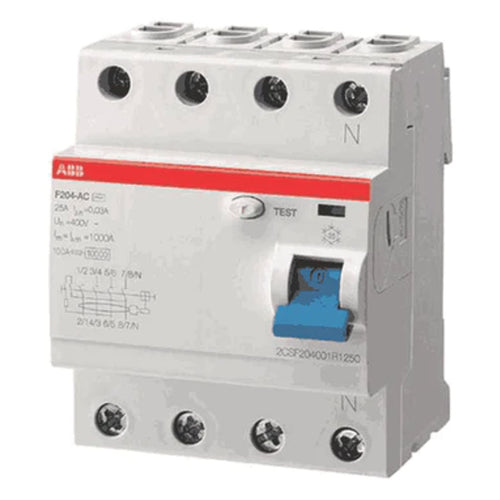 ABB RCCB 80-125A Four Pole F200 Series