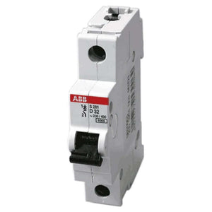 ABB MCB 0.5-63A 10 kA D Curve Single Pole S200M Series