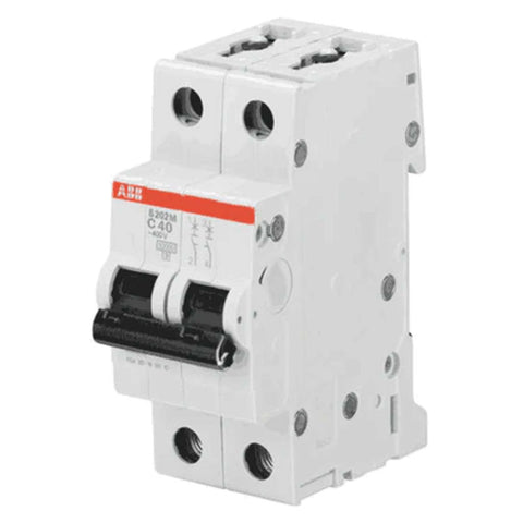 ABB MCB 0.5-63A 10 KA D Curve Double Pole S200M Series