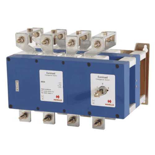 Havells Euroload On-Load Changeover  Switch with Advance Neutral 800-3150 A Four Pole With SS Enclosure