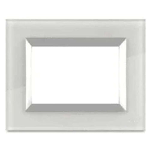 Lisha Snow White Tint Glass Cover Plates 1-18Module