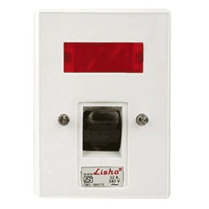 Lisha Flush Type DP Switch With Indicator(Heavy Duty) 32A 2102