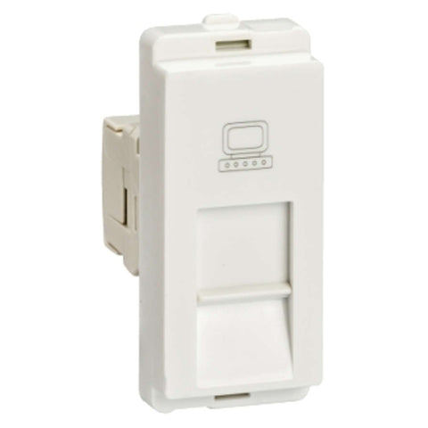 Schneider Livia RJ 45 Cat6 Data outlet with shutter P4046