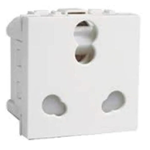 Havells REO 6/16A Twin Socket With Shutter AHBKCXW062