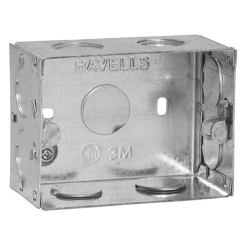 Havells REO 3 Module Flush Metal GI Box AHBXMIIX03