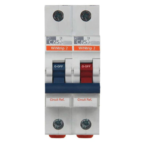 C&S WiNtrip2 Miniature Circuit Breaker 2 Pole B-Series