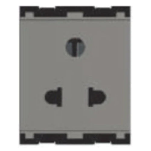 Norisys Cube Series 3+2 Pin Shuttered Socket 6A 2 Module C5212 .02