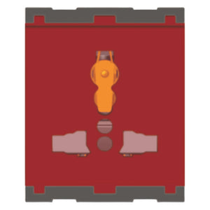 Norisys Cube Series International Multi Shuttered Socket 13A 2Module C5532 .20