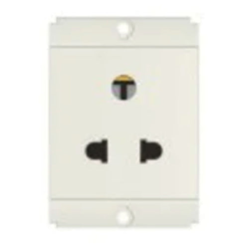 Norisys Square Series 3+2 Pin Shuttered Socket 6A S7212 .01