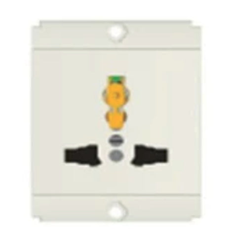 Norisys Square Series International Multi Shuttered Socket 13A 2Module S7532 .01