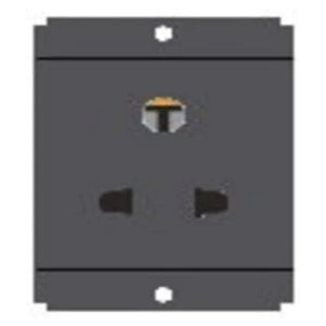 Norisys Square Series 3+2 Pin Shuttered Socket 6A S7212 .23