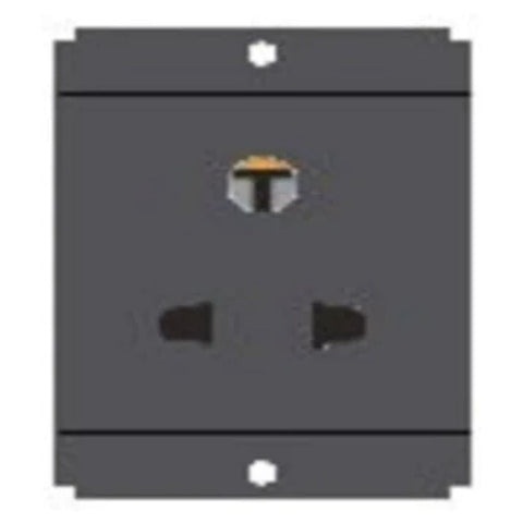 Norisys Square Series 3+2 Pin Shuttered Socket 6A S7212 .23