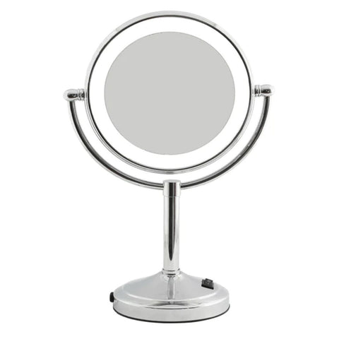 Dolphy Dual Side 5x LED Magnifying Mirror 8inch Silver DMMR0024