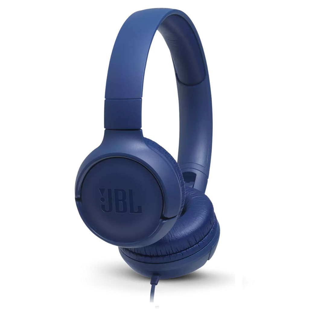 JBL T500 Wired On-Ear Headphone Blue