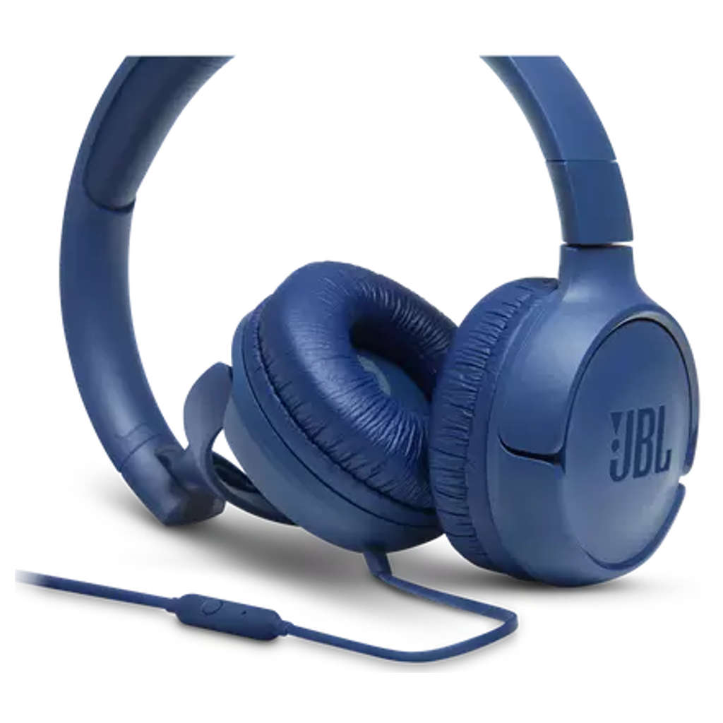 JBL T500 Wired On-Ear Headphone Blue