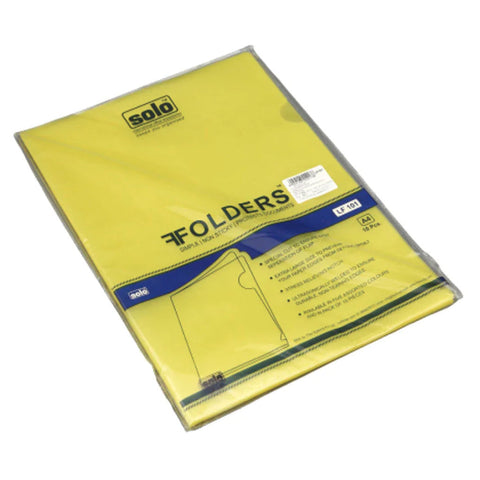 Solo Clear Holder With L Folder Transparent Yellow A4 LF 101