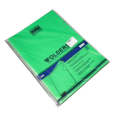 Solo Clear Holder With L Folder Transparent Green A4 LF 101