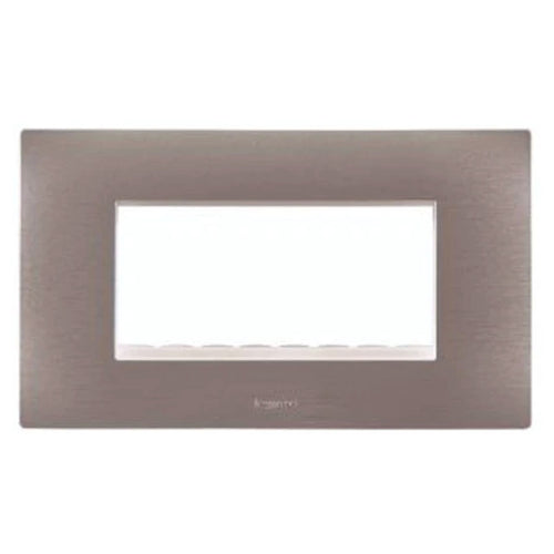 Legrand Lyncus Plate With Frame 4M Brushed Silver 6775 44