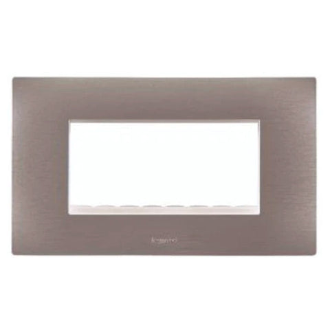 Legrand Lyncus Plate With Frame 4M Brushed Silver 6775 44