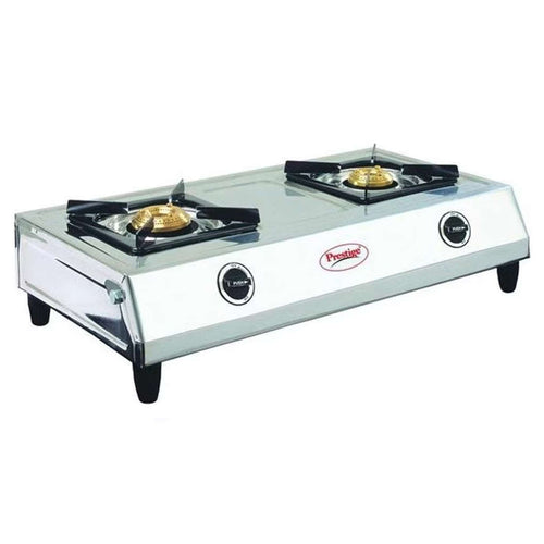 Prestige Agni Gas Stove Stainless Steel 2 Burners Silver