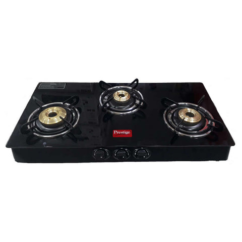 Prestige Marvel Plus GTM 03L Gas Stove 3 Burners Black