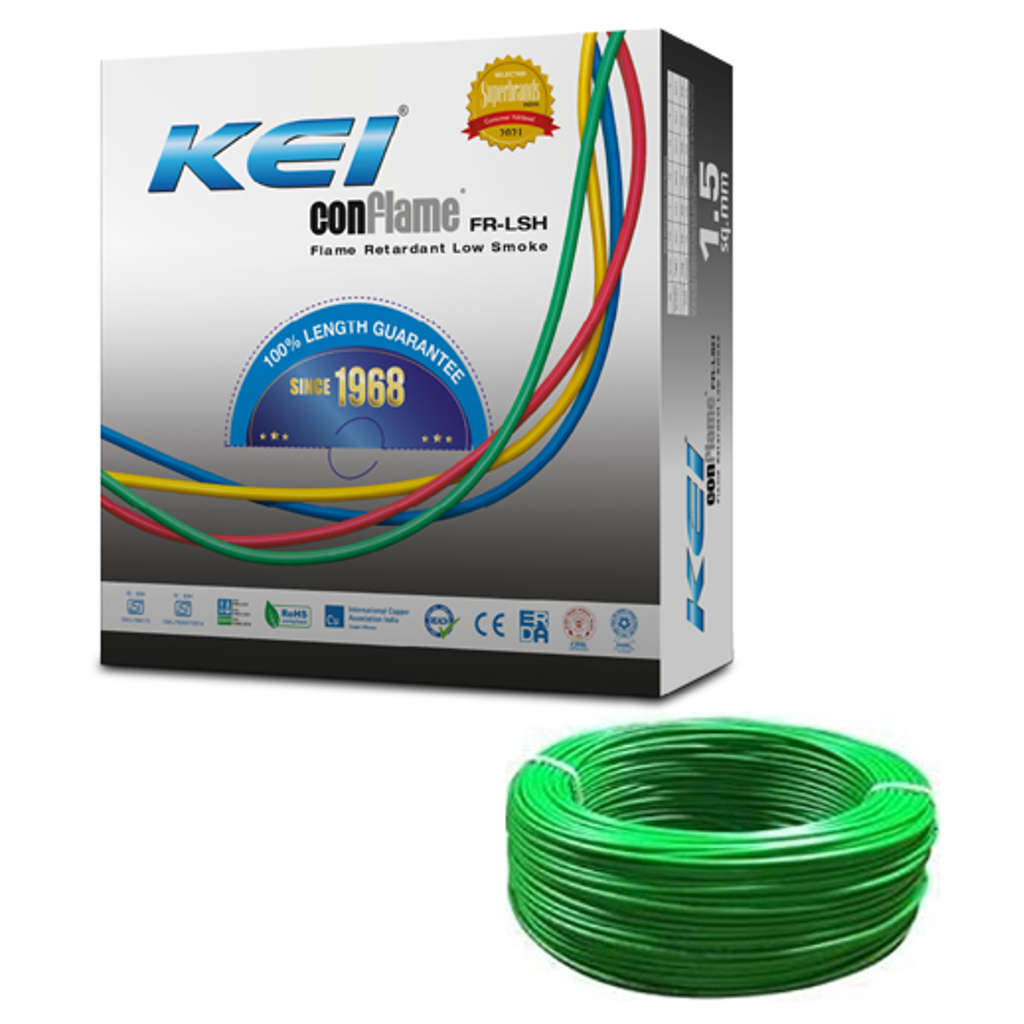 KEI ConFlame-FRLS Unsheathed Single Core Flexible Cable PVC Insulated 4Sq.mm 180Meter