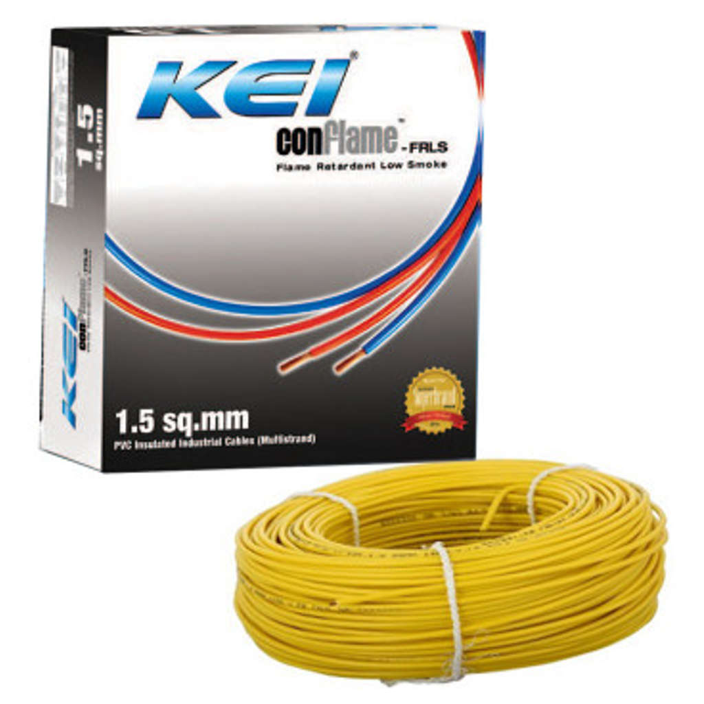 KEI ConFlame-FRLS Unsheathed Single Core Flexible Cable PVC Insulated 4Sq.mm 180Meter