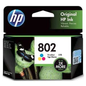 HP 802 Tri-Color Original Ink Cartridge