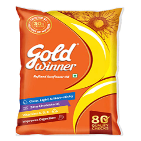 Gold Winner Refined Sunflower Oil 100 ml Pouch