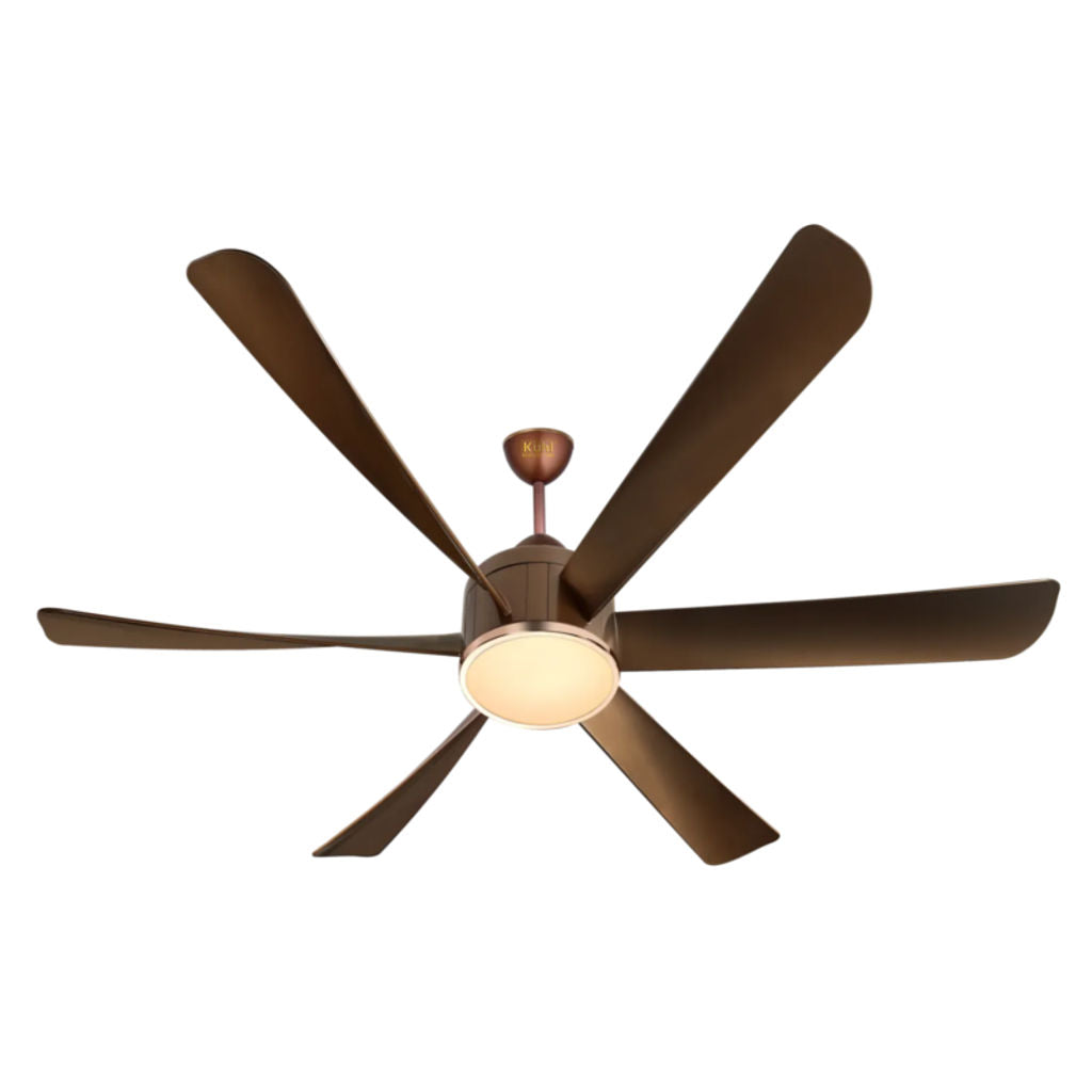 Kuhl Platin D6 BLDC Underlight Ceiling Fan With Remote 1200 mm Brown