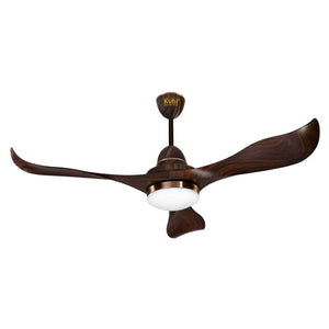 Kuhl Glanz F3 BLDC Underlight Ceiling Fan With Remote 1320 mm Teak 