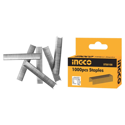 Ingco Stapler Pin 8x0.7 mm For Staple Gun Set Of 1000 Pcs STS0108 