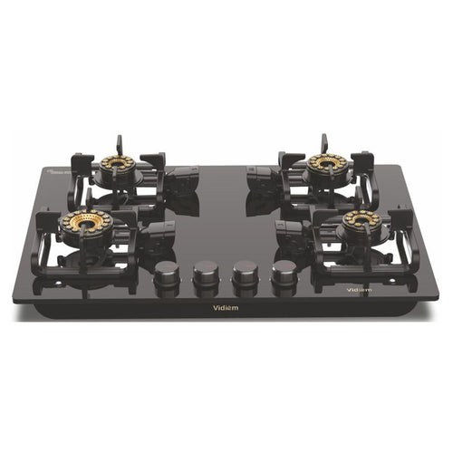 Vidiem Vogue V1 Glass Top Gas Stove 4 Burner 