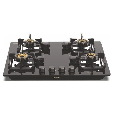 Vidiem Vogue V1 Glass Top Gas Stove 4 Burner 