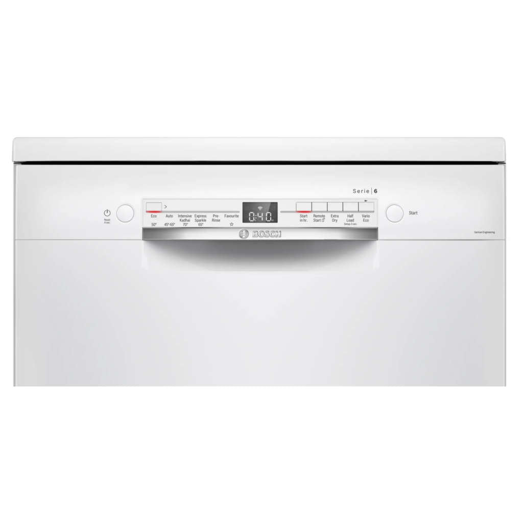 Bosch Series 6 Free Standing 13 Place Setting Dishwasher 60 cm White SMS6ITW00I