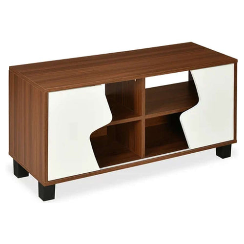 Nilkamal Clive Low Height TV Unit Walnut/White 