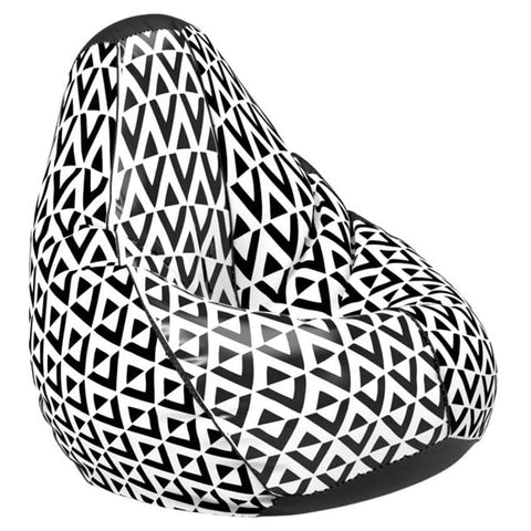 Nilkamal Modern Bean Bag XXL Black/White  