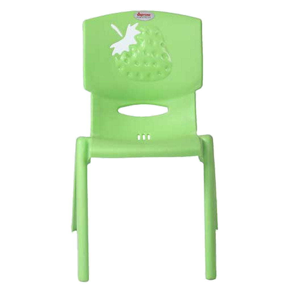 Supreme Strawberry Plastic Baby Chair Parrot Green