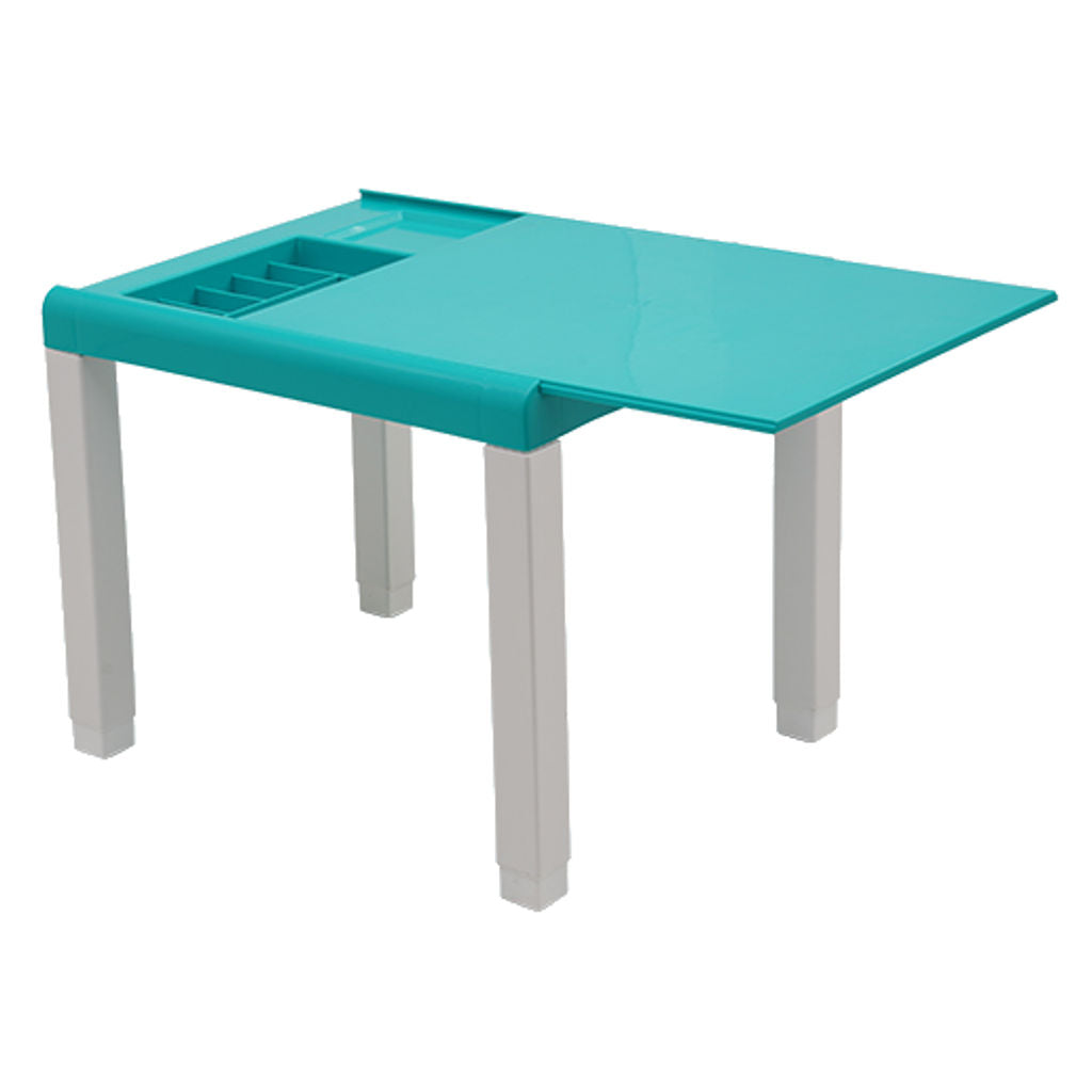 Supreme Zeta Plastic Kids Table Sea Green-White