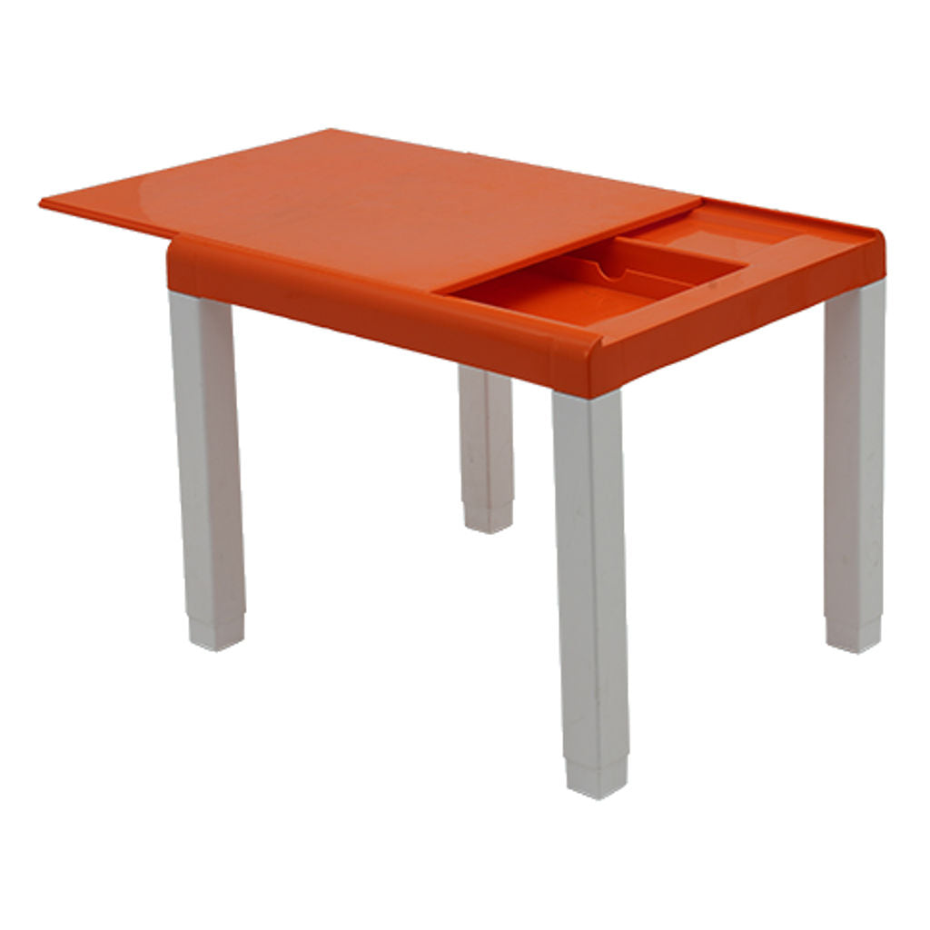 Supreme Zeta Plastic Kids Table Orange White