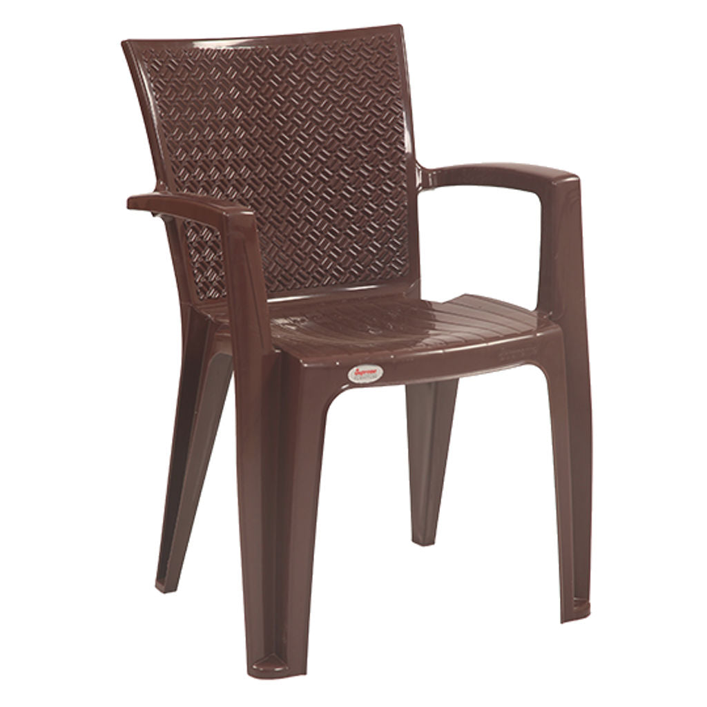 Supreme Degree Premium Plastic Chair Globus Brown