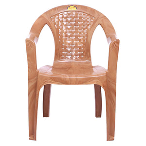 Supreme Timber Plastic Chair Sandalwood 