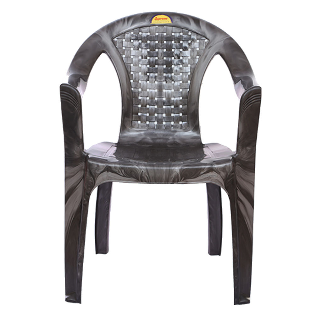 Supreme Timber Plastic Chair Silver Black 