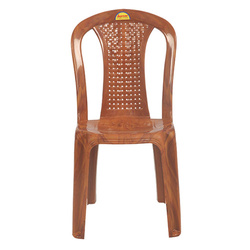 Supreme Dream Armless Plastic Chair Teakwood 