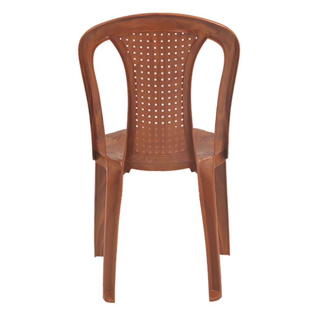 Supreme Dream Armless Plastic Chair Teakwood